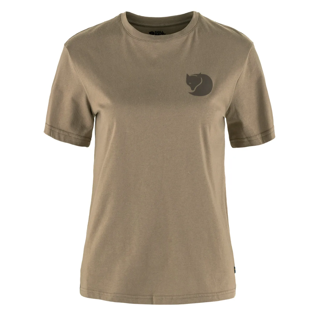 Flash Sale! Fjallraven Womens Walk With Nature T-Shirt Suede Brown  Last Few Pieces!