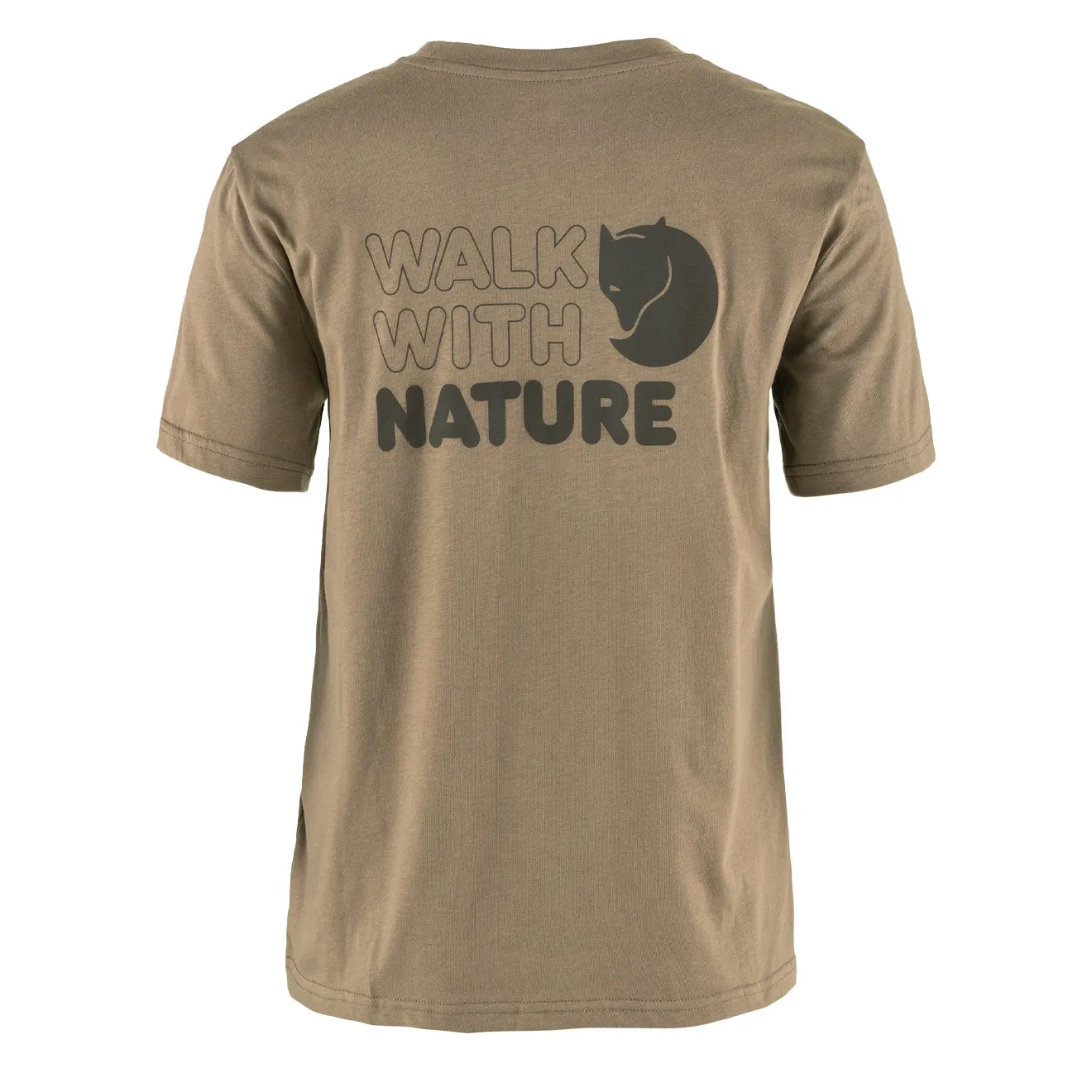 Flash Sale! Fjallraven Womens Walk With Nature T-Shirt Suede Brown  Last Few Pieces!