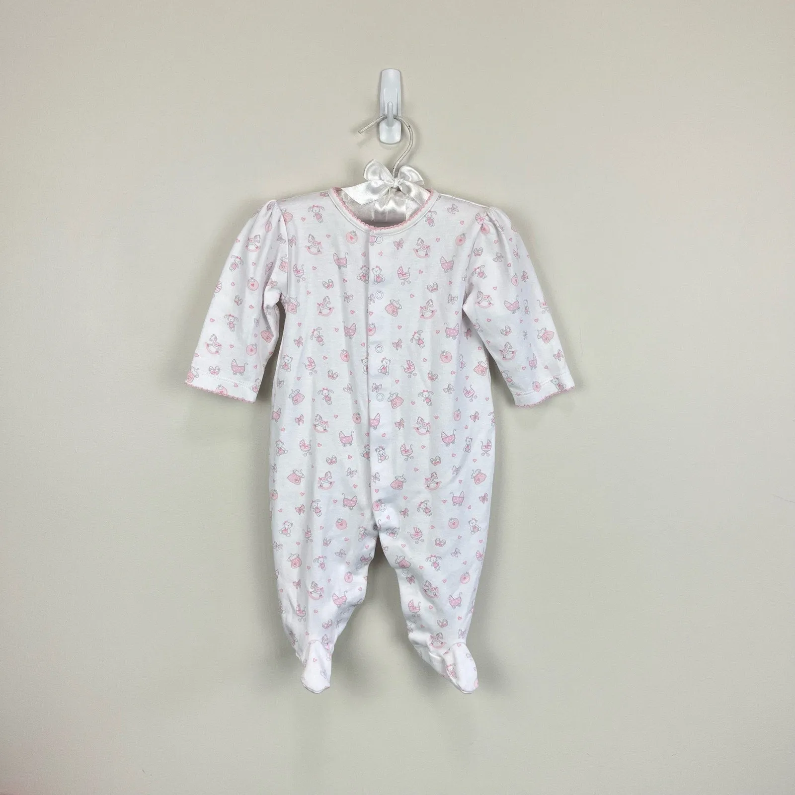 Flash Sale! Kissy Kissy White Pink Footie 6-9 Months  Limited Stock!