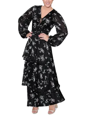 Flash Sale Monroe Womens Metallic Long Maxi Dress  Going Fast!