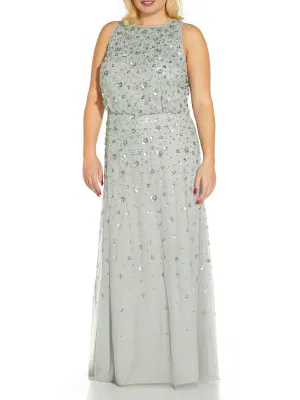 Flash Sale Plus Womens Embellished Prom Evening Dress  Stylish & Comfortable