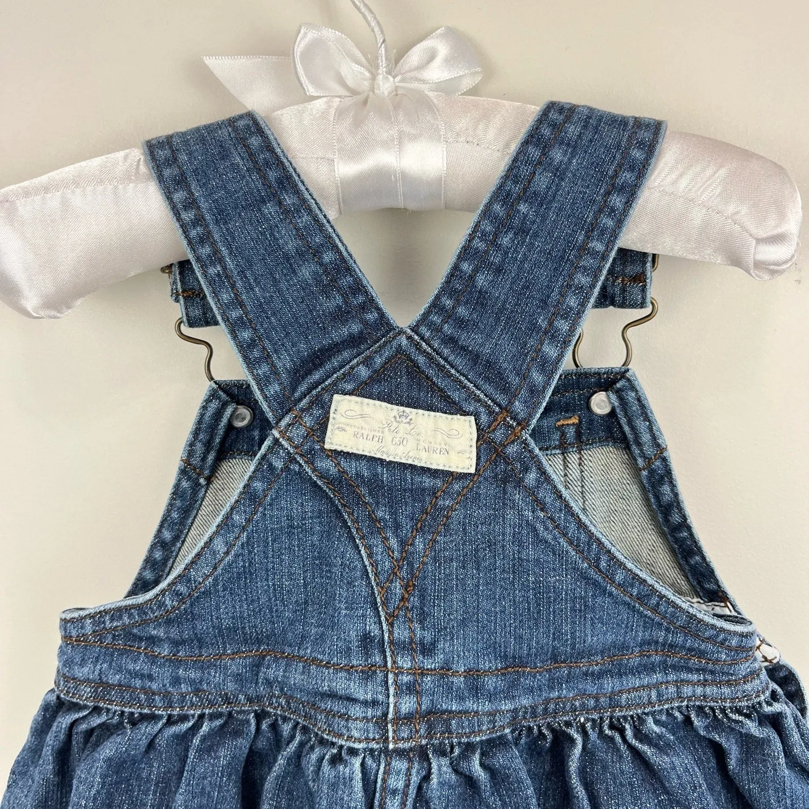 Flash Sale! Ralph Lauren Embroidered Denim School Jumper 18 Months  Ends Soon!