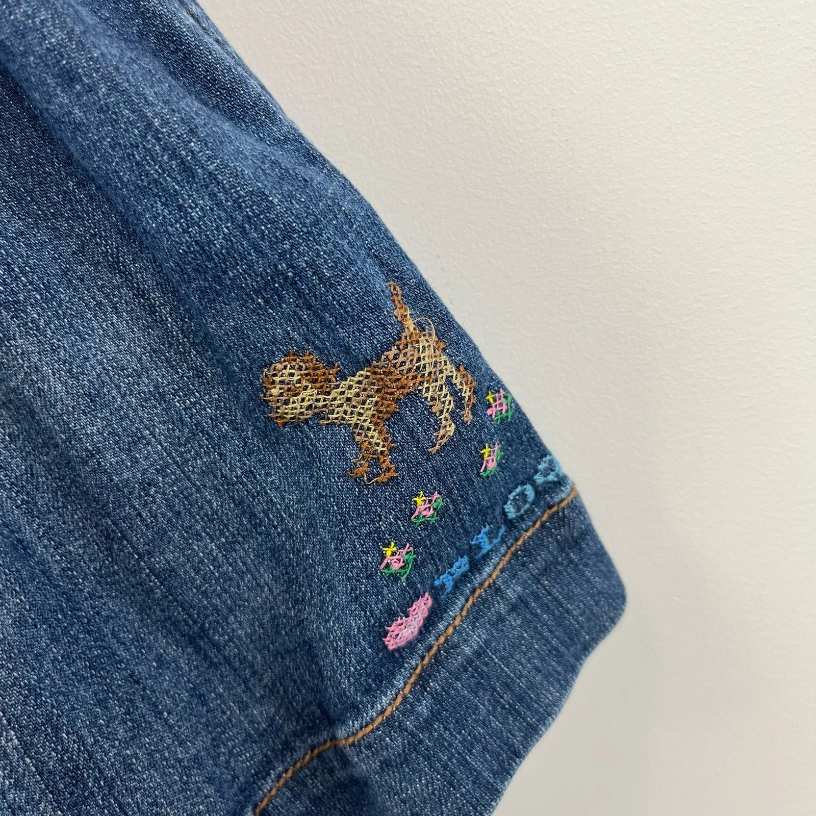 Flash Sale! Ralph Lauren Embroidered Denim School Jumper 18 Months  Ends Soon!