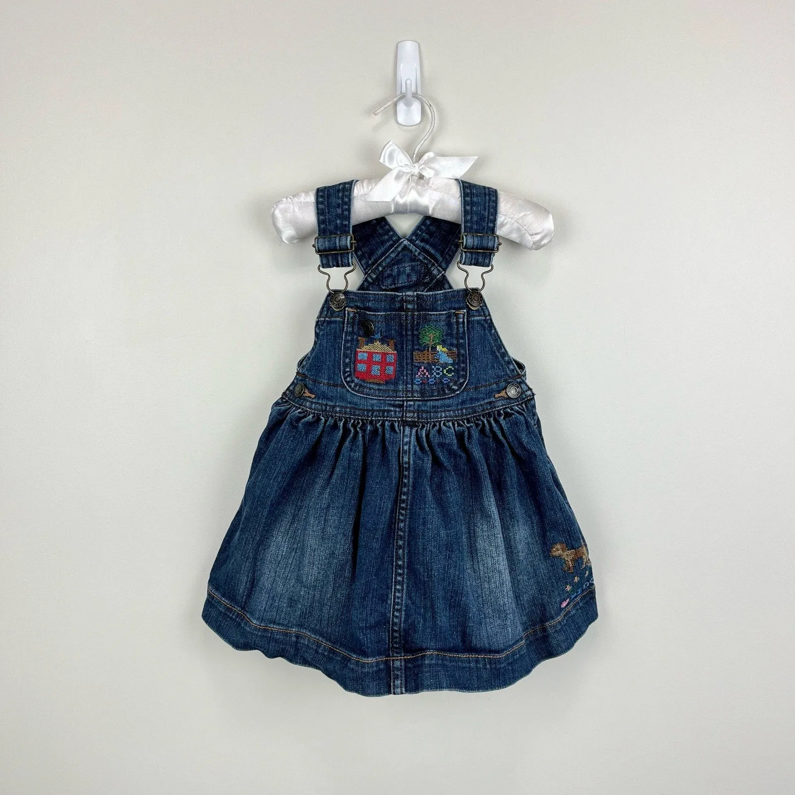 Flash Sale! Ralph Lauren Embroidered Denim School Jumper 18 Months  Ends Soon!
