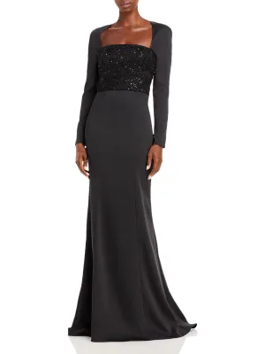 Flash Sale Womens Beaded Long Evening Dress  Limited Availability!
