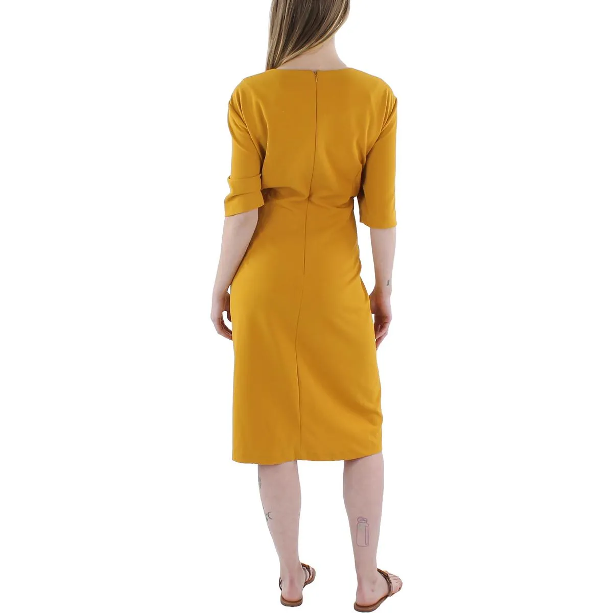 Flash Sale Womens Crepe Colorblock Sheath Dress  Going Fast!