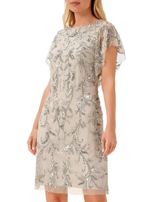 Flash Sale Womens Embellished Knee-Length Shift Dress  Limited Availability!