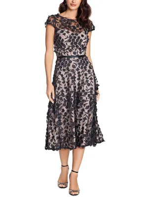 Flash Sale Womens Mesh Floral Midi Dress  Limited Release!