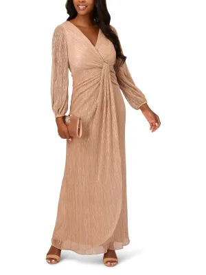 Flash Sale Womens Metallic Draped Evening Dress  Last Few Pieces!