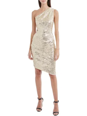 Flash Sale Womens Sequined One-Shoulder Cocktail and Party Dress  Limited Release!