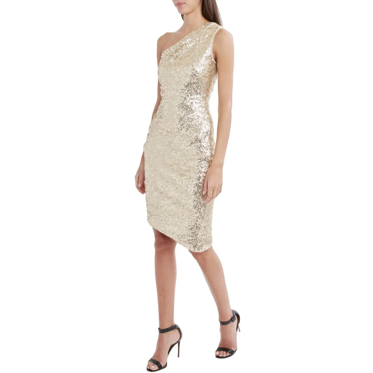 Flash Sale Womens Sequined One-Shoulder Cocktail and Party Dress  Limited Release!