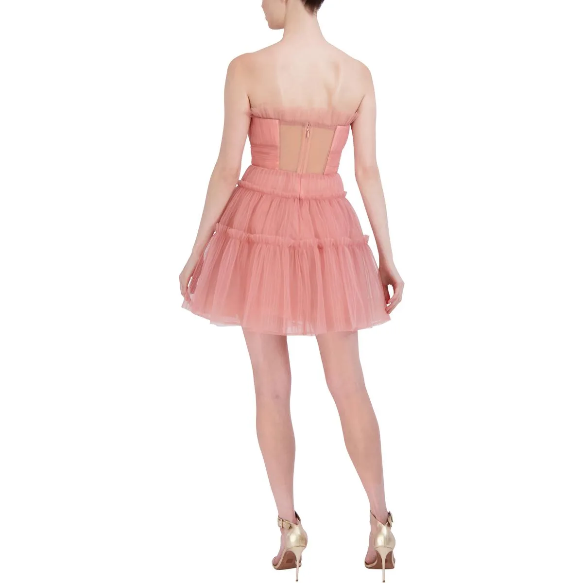 Flash Sale! Womens Strapless Tulle Mini Dress  Limited Stock!