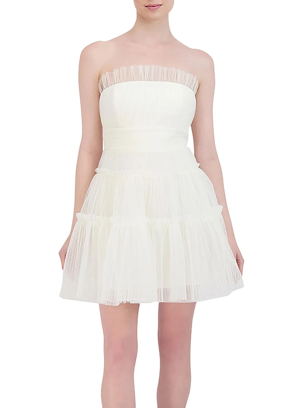 Flash Sale! Womens Strapless Tulle Mini Dress  Limited Stock!