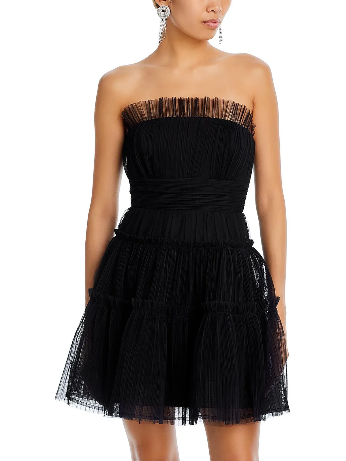 Flash Sale! Womens Strapless Tulle Mini Dress  Limited Stock!