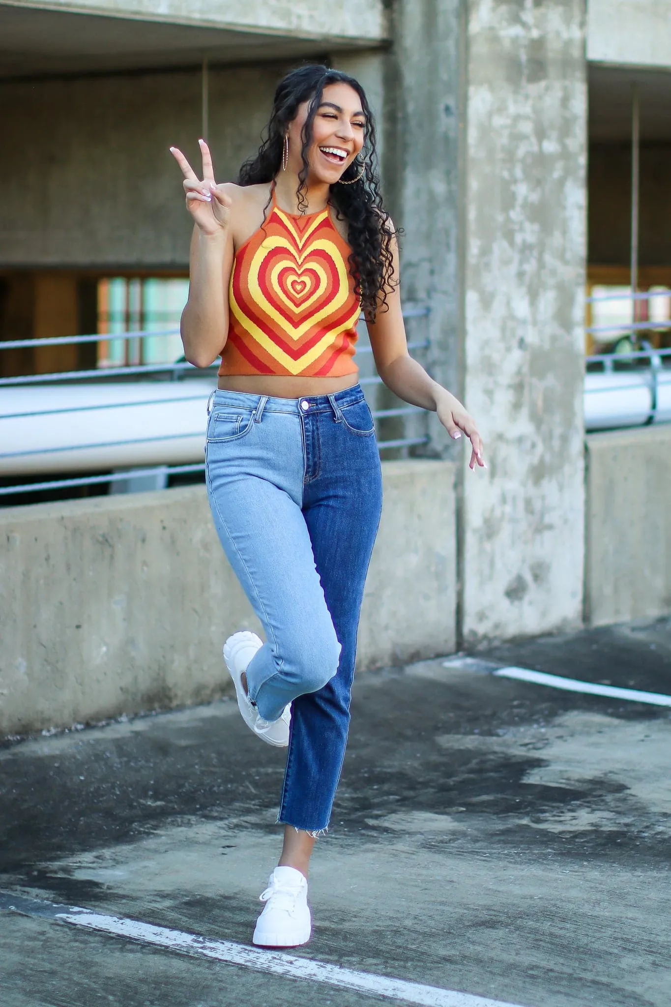 Flirty Ways Heart Knit Halter Knit Top - FINAL SALE