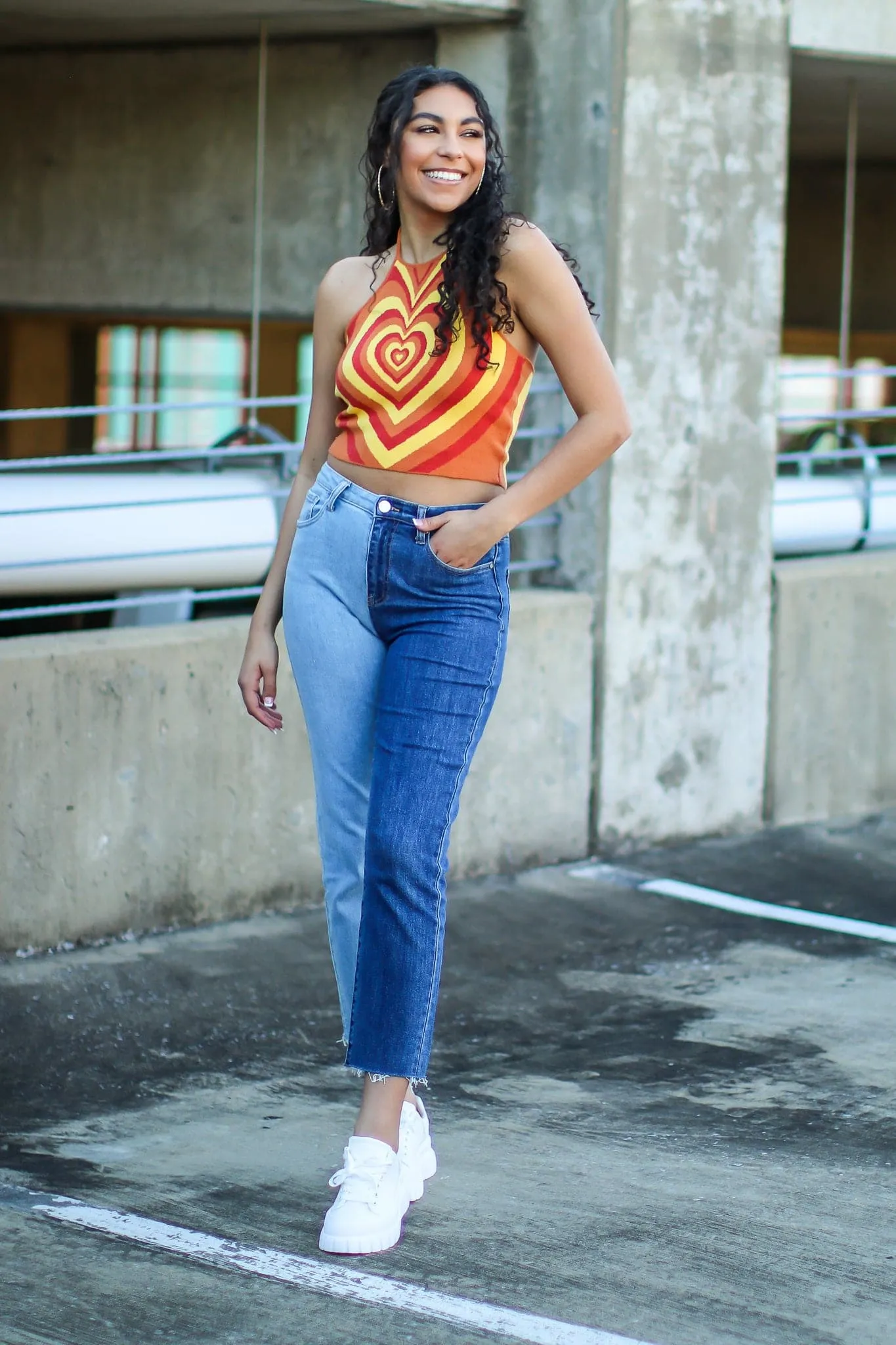 Flirty Ways Heart Knit Halter Knit Top - FINAL SALE