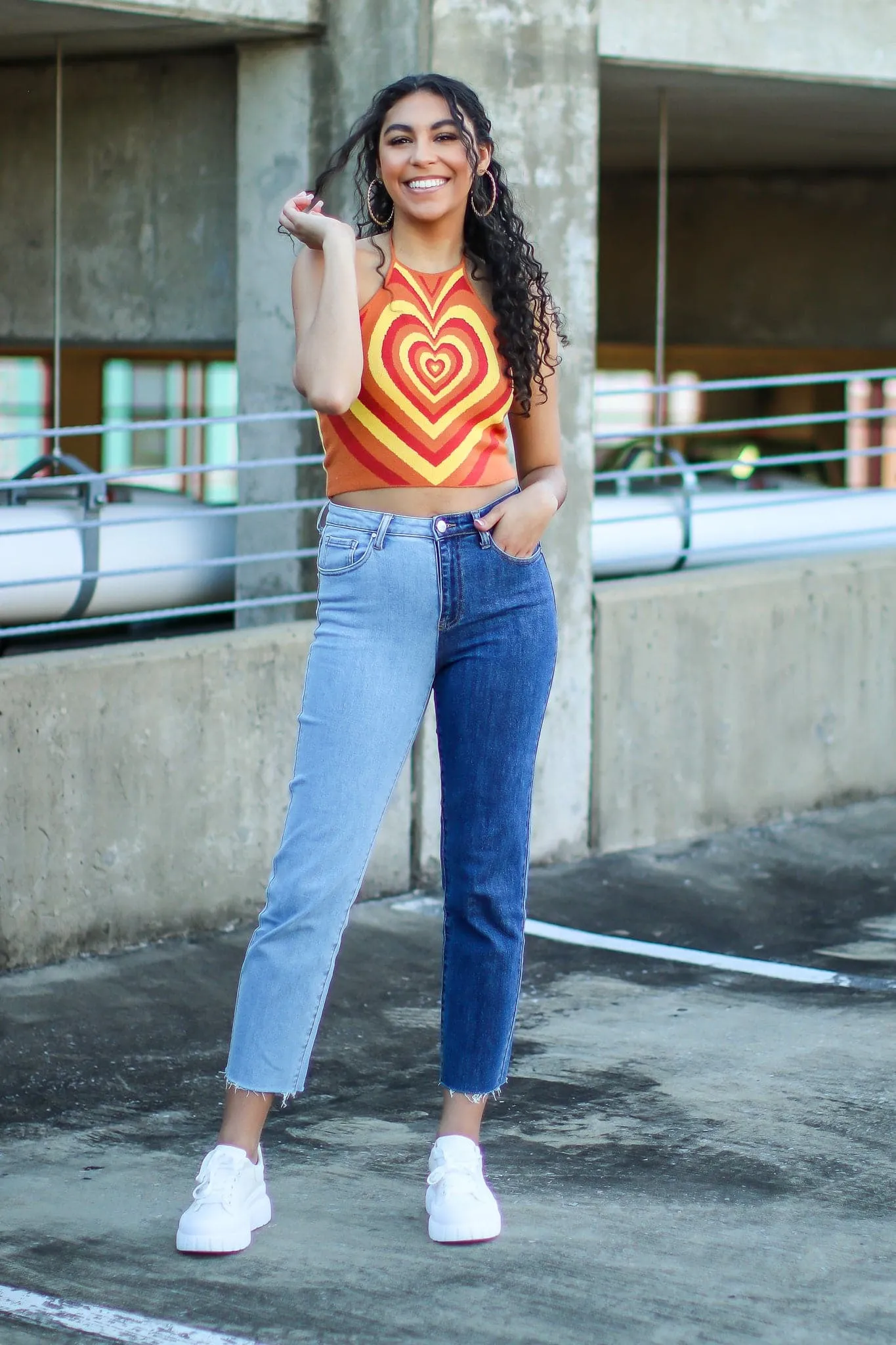 Flirty Ways Heart Knit Halter Knit Top - FINAL SALE