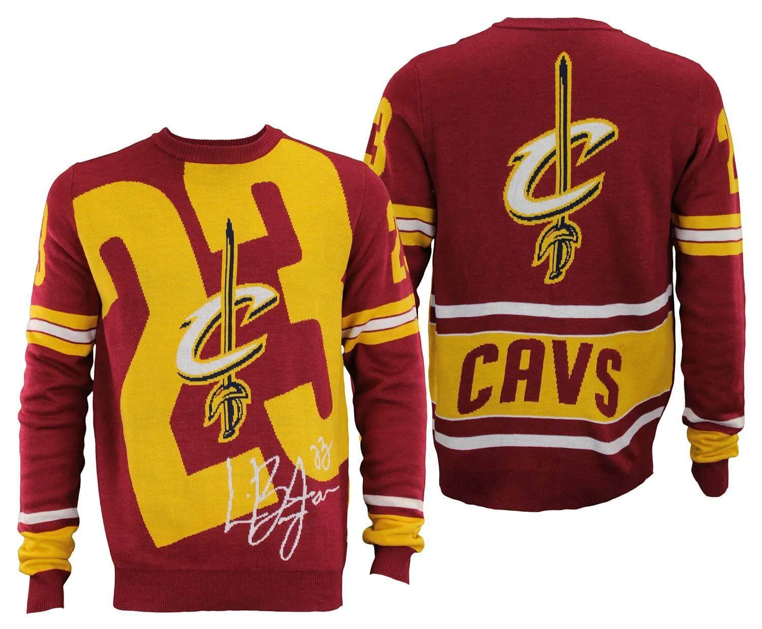 FOCO NBA Men's Cleveland Cavaliers Lebron James #23 Loud Player Sweater