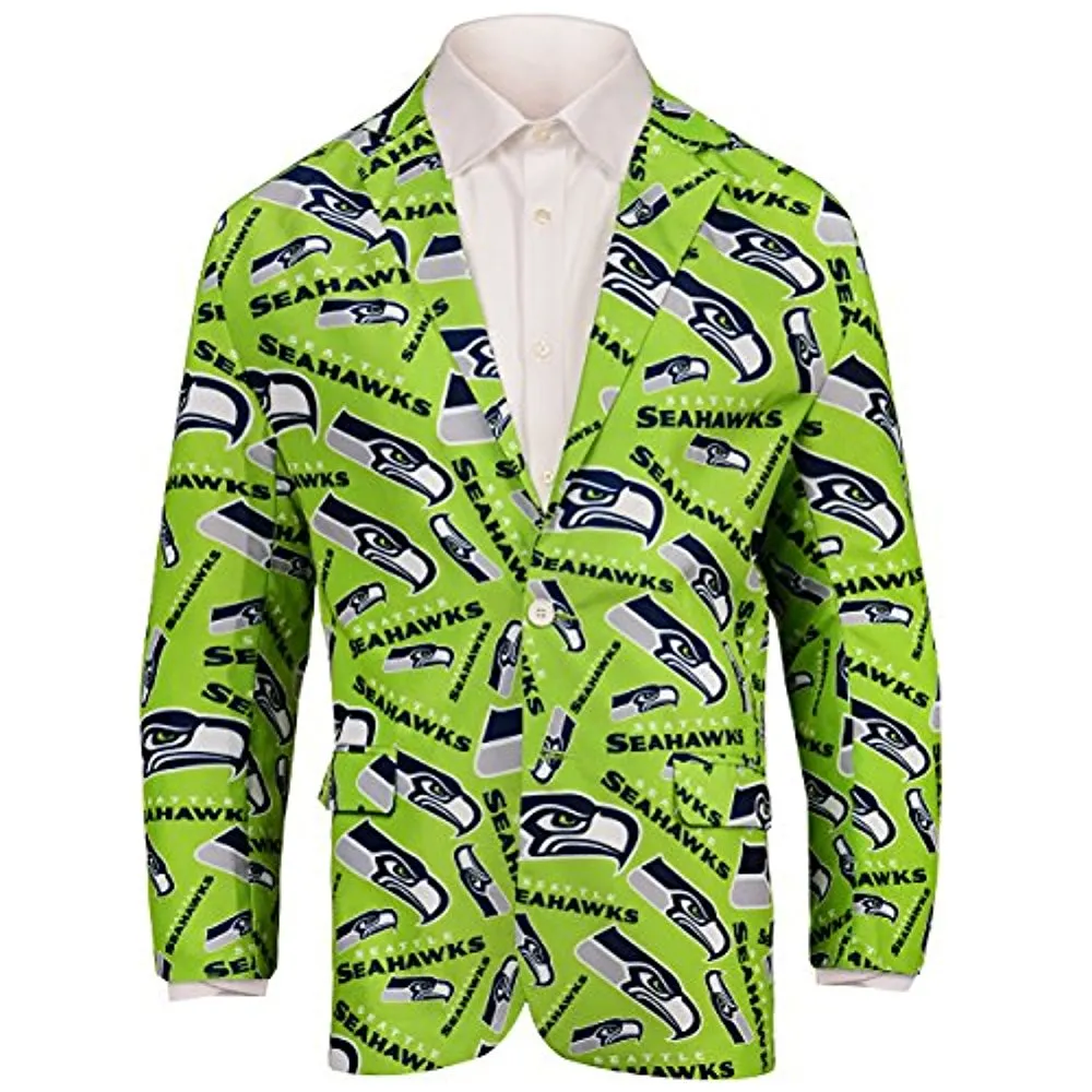 Forever Collectables NFL Men's Seattle Seahawks Ugly Business Jacket, Green