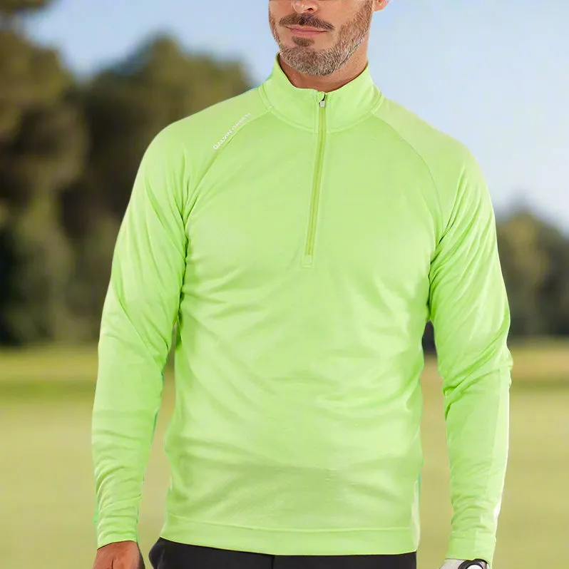 Galvin Green Dion 1/4 Zip Pullover - Fresh Green Melange