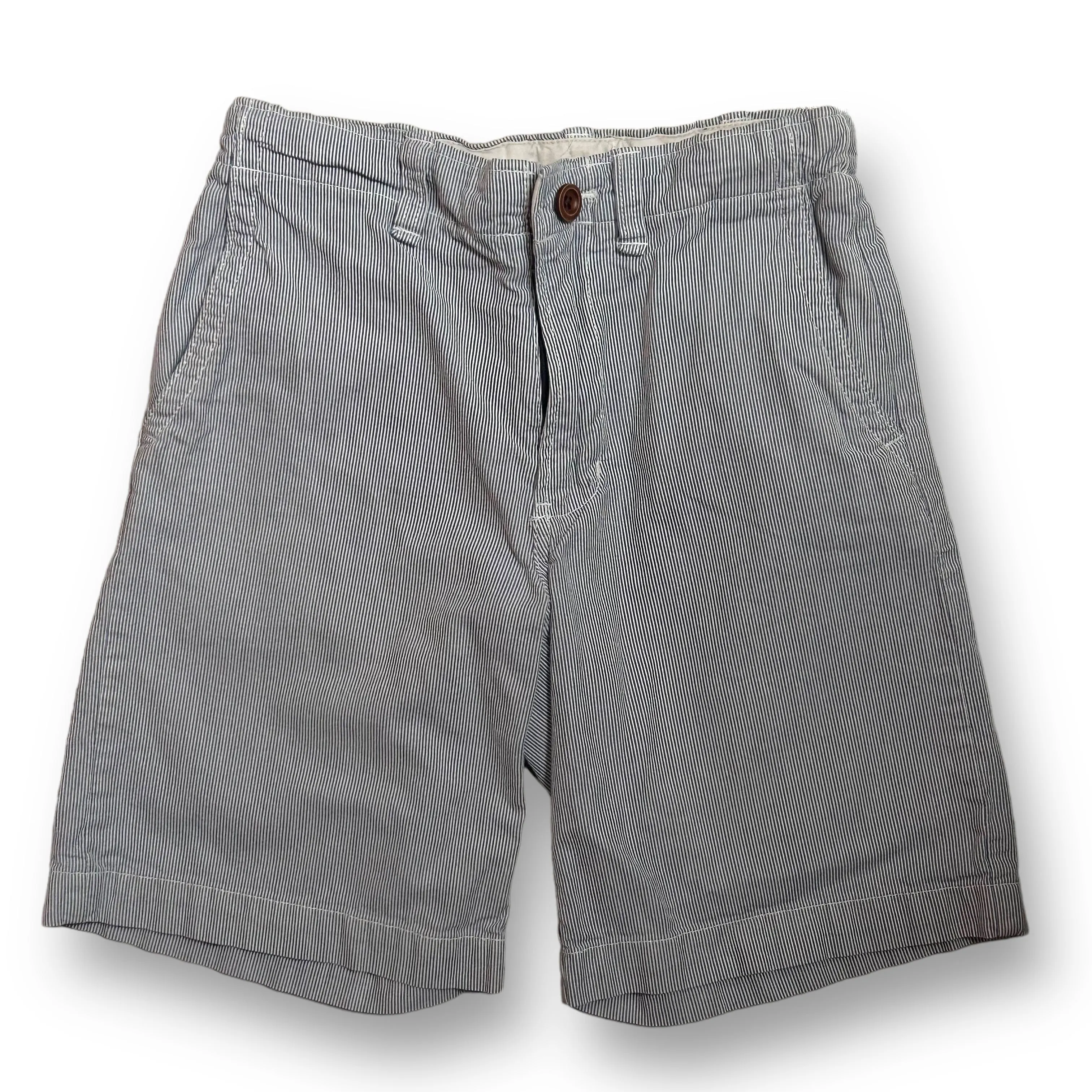 Gap Boys Size 7 Shorts Light Blue Pinstripe 100% Cotton Adjustable Waist