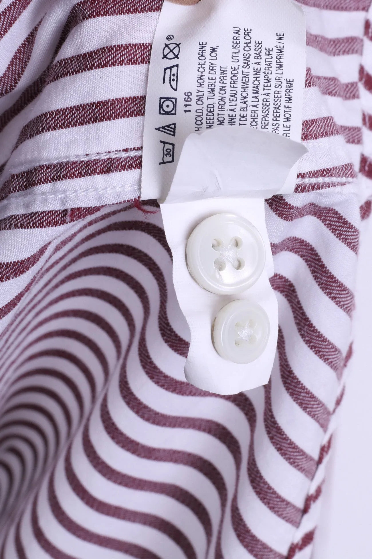 GAP Clothing Mens XL Casual Shirt Striped Cotton White