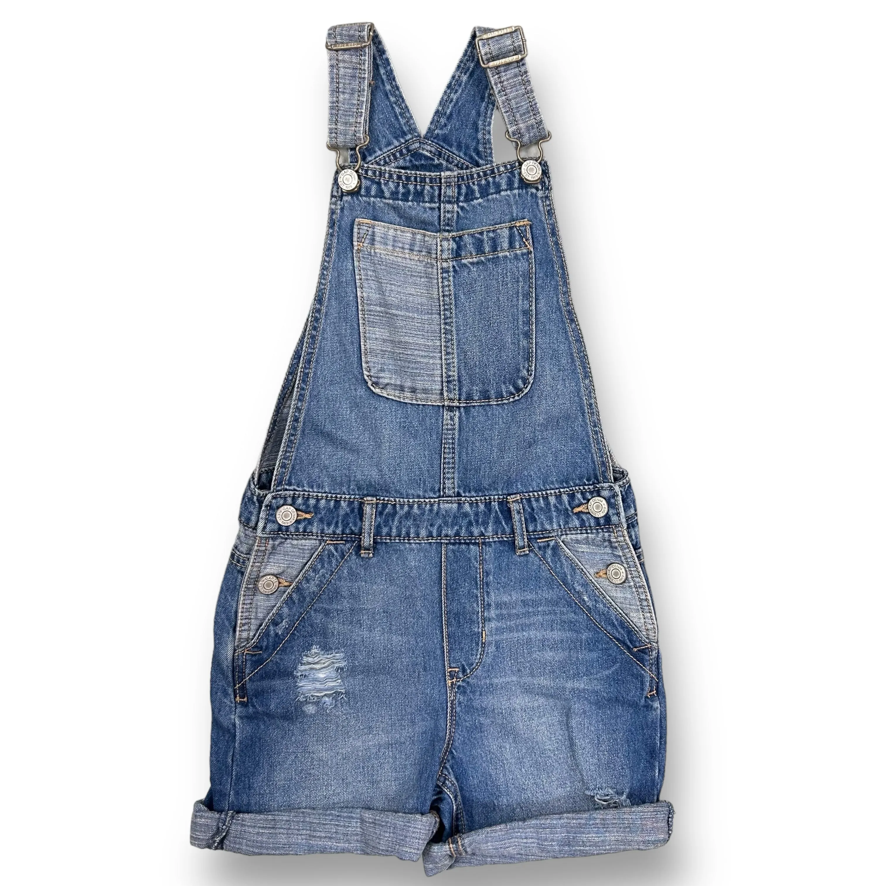 Gap Youth Girl Size 10 Regular Fit Classic Denim Shortall Jean Overalls