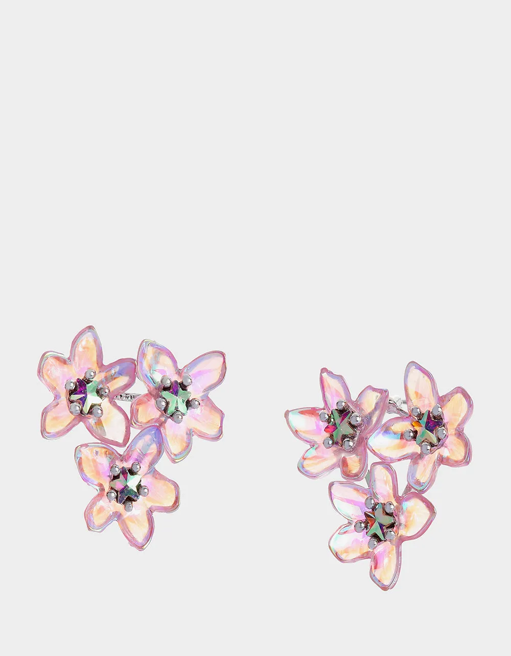 GARDEN GLAM FLOWER CLUSTER EARRINGS LAVENDER Betsey Johnson