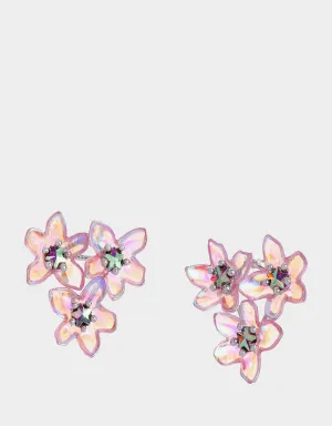 GARDEN GLAM FLOWER CLUSTER EARRINGS LAVENDER Betsey Johnson
