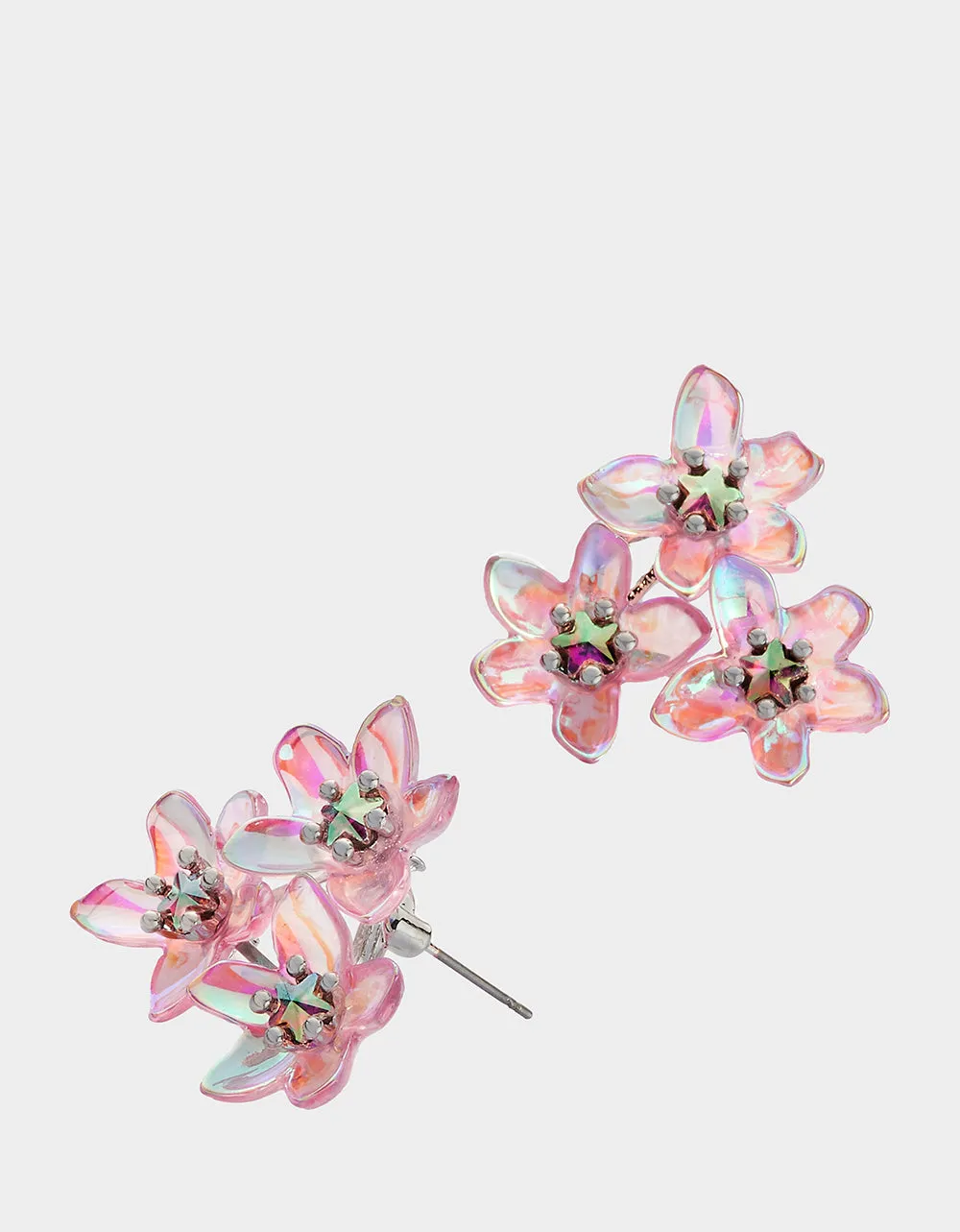 GARDEN GLAM FLOWER CLUSTER EARRINGS LAVENDER Betsey Johnson