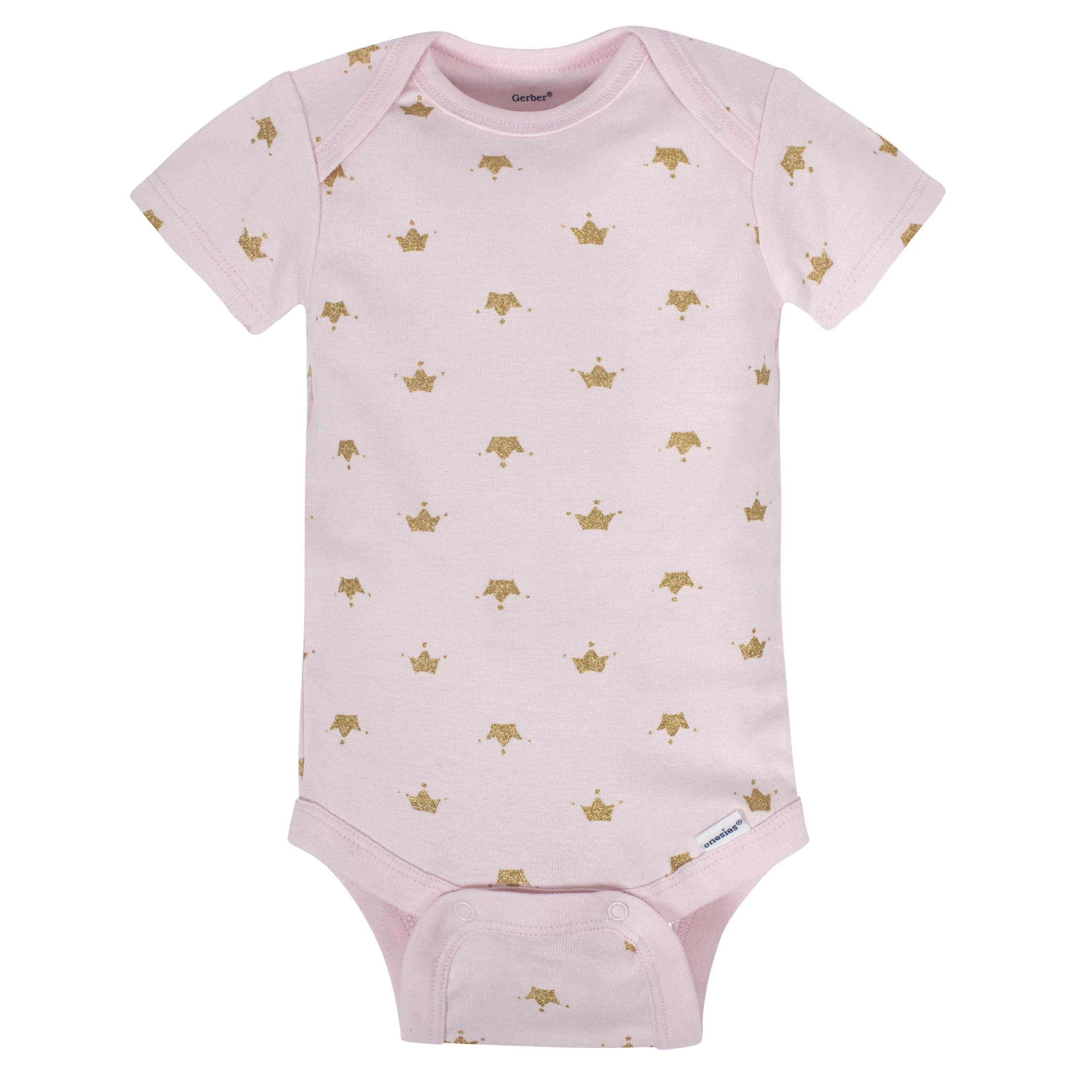 Gerber 8-pack Baby Girls' Castle Short Sleeve Onesies Bodysuits Gerber Childrenswea