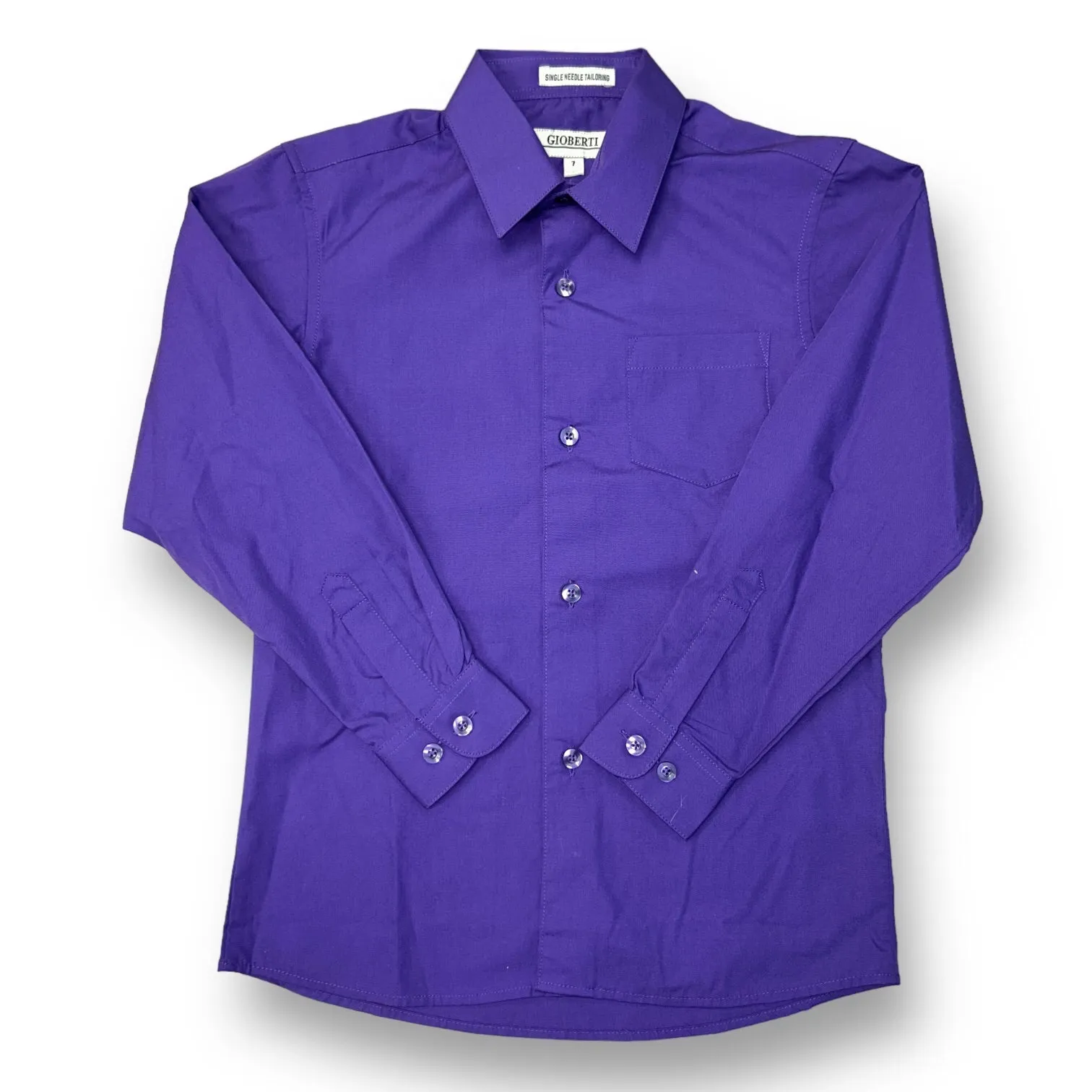 Gioberti Boys Size 7 Long Sleeve Button Down Dress Shirt