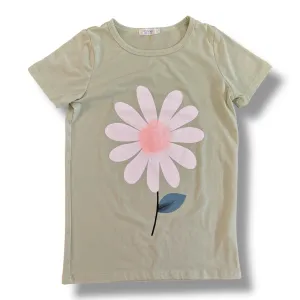 Girls Arshiner Size 12 Light Green Short Sleeve Daisy Shirt