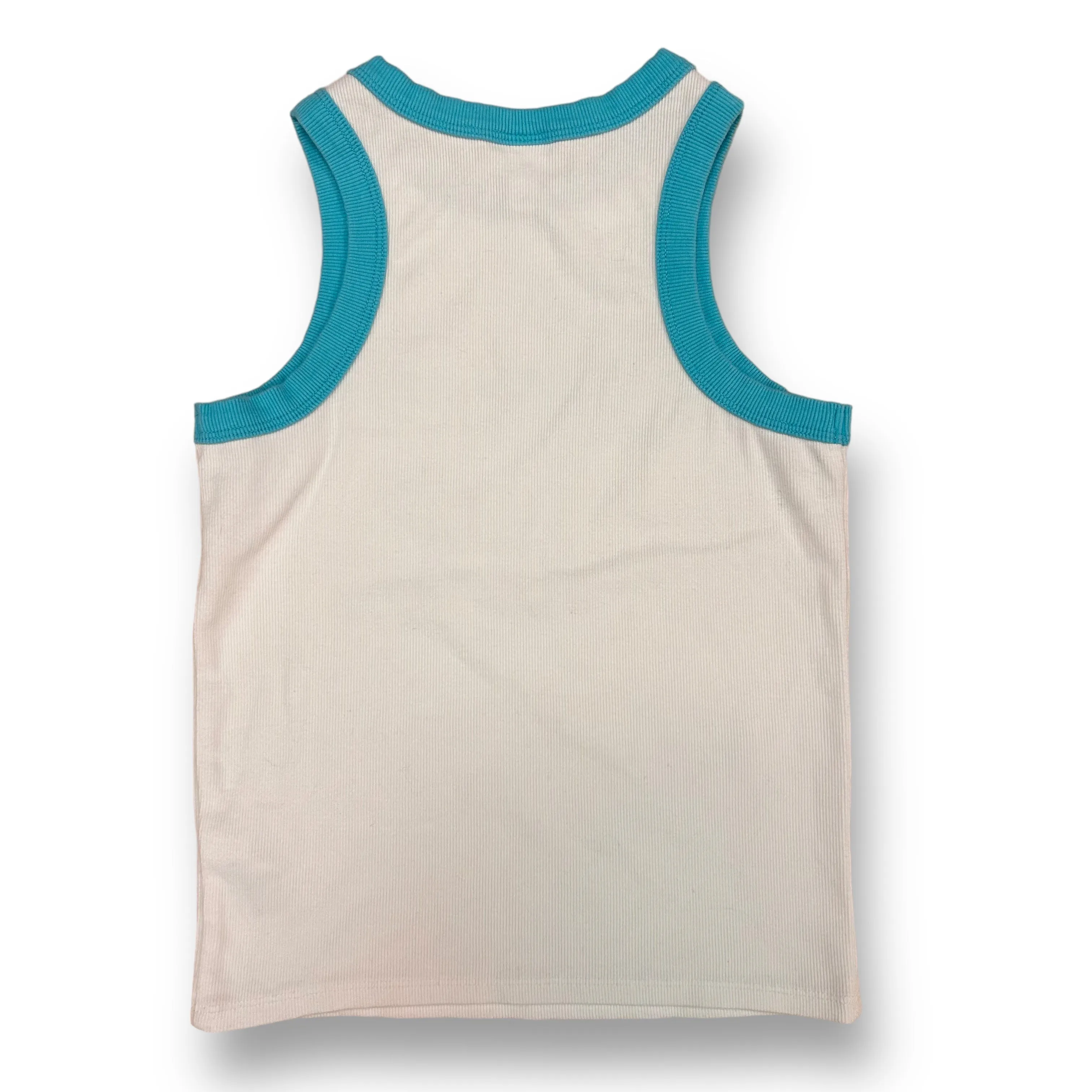 Girls Art Class Size 10/12 White Beach Ribbed Tank Top