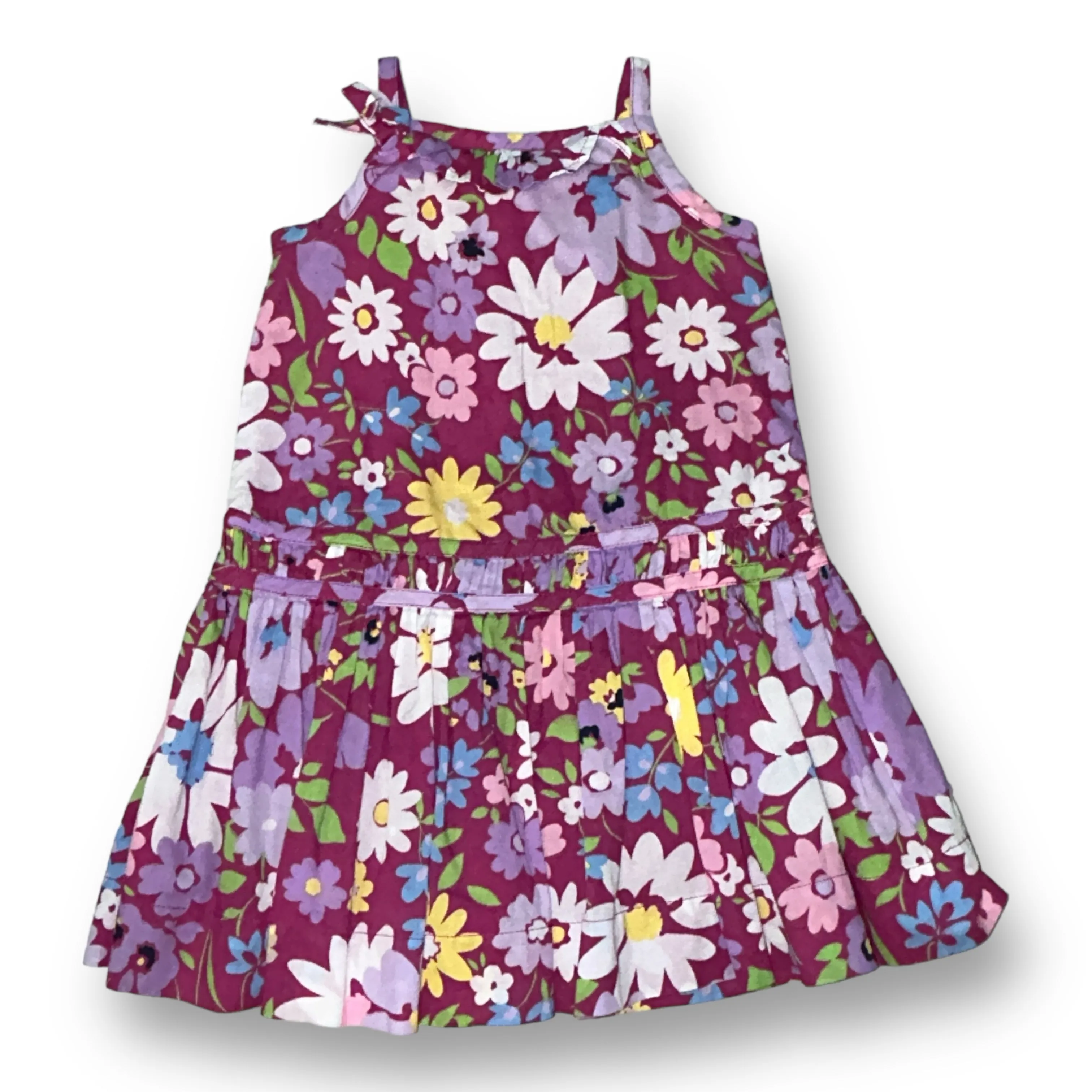 Girls Baby Gap Size 6-12 Months Floral Print Spaghetti Strap Dress