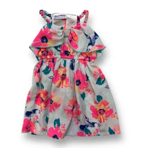 Girls Blueberi Boulevard Size 12 Months Aqua Floral Print Spaghetti Strap Dress