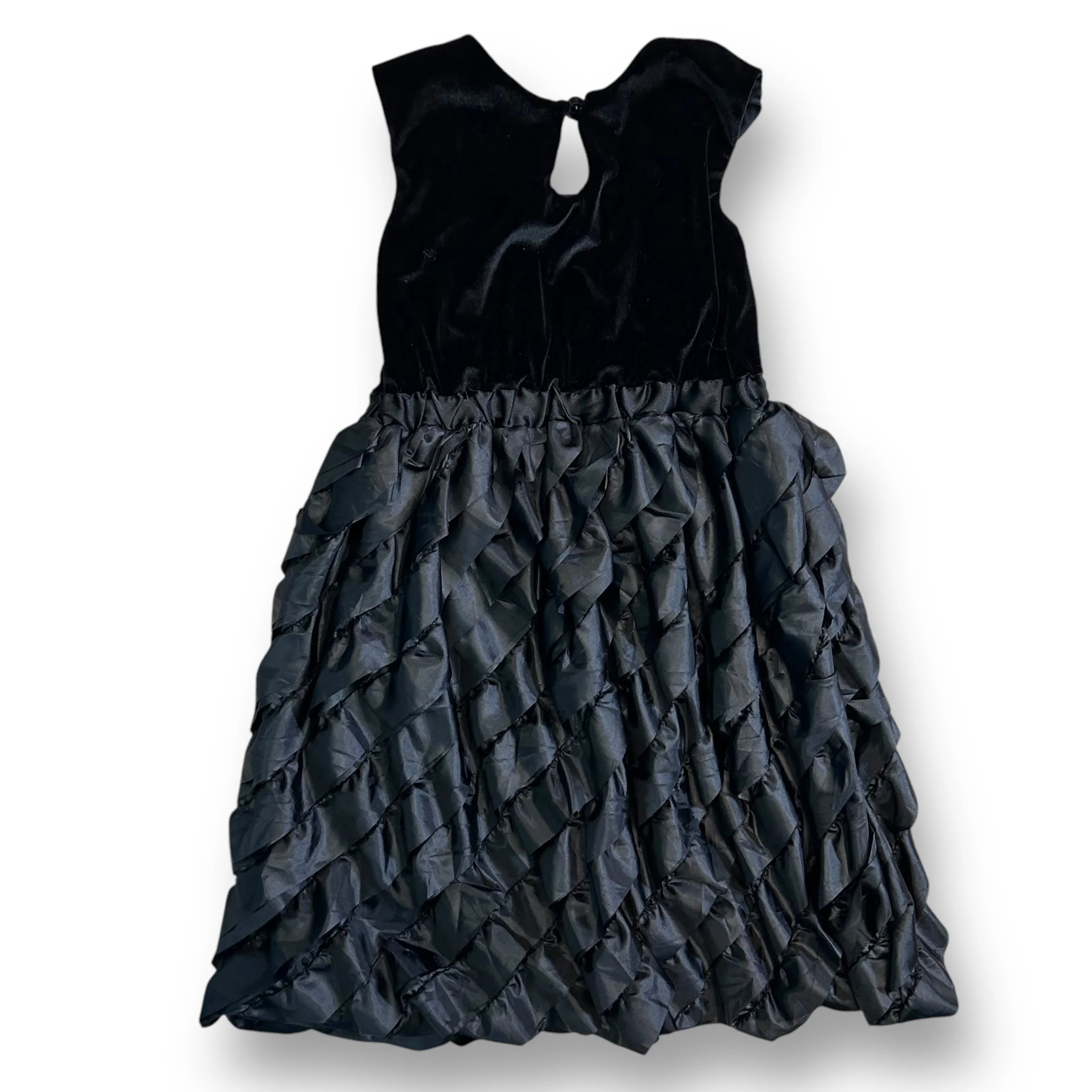 Girls Cach Cach Size 10 Boutique Dress with Velvet Top and Ruffled Bottom