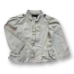Girls Calvin Klein Jeans Size 24 Months Khaki Long Sleeve Ruffle Jacket