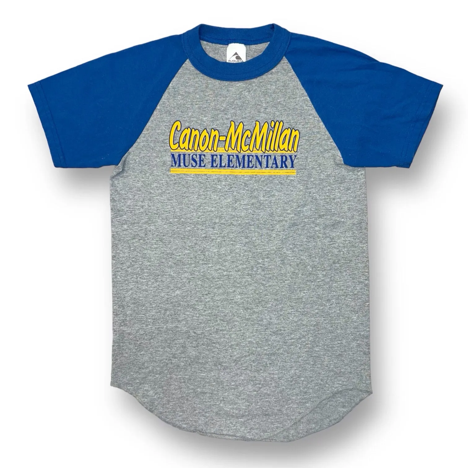 Girls Canon Mac Size YMD 10/12 Gray & Blue Muse Elementary School Shirt