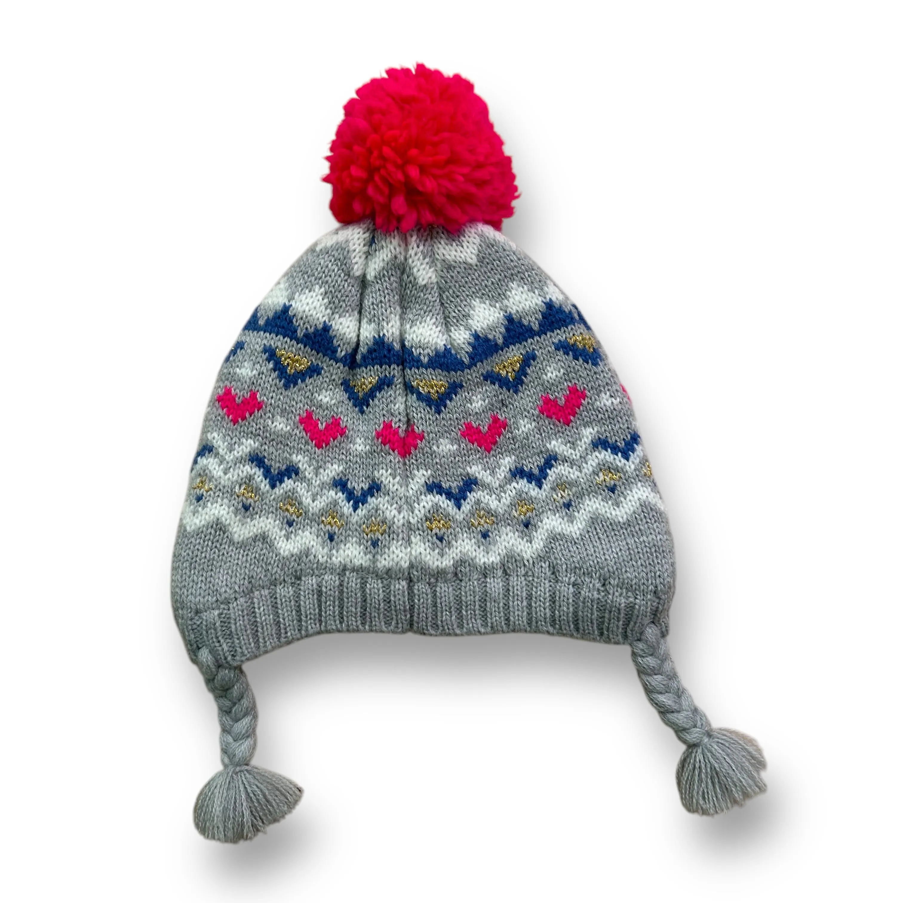 Girls Carter's Size 0-9 Months Gray Knit Pom Beanie Winter Hat