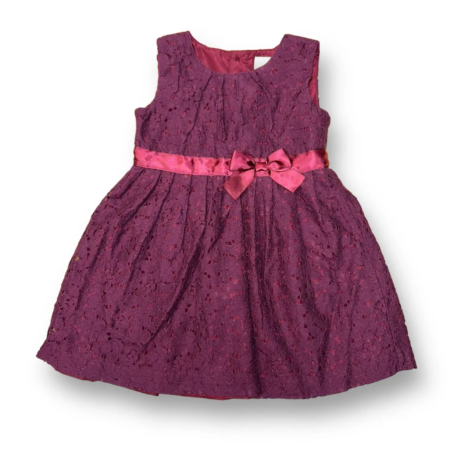 Girls Carter's Size 18 Months Maroon Lace Sleeveless Dress