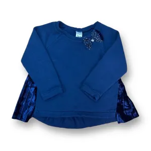 Girls Carter's Size 24 Months Navy Velvet Back LS Shirt