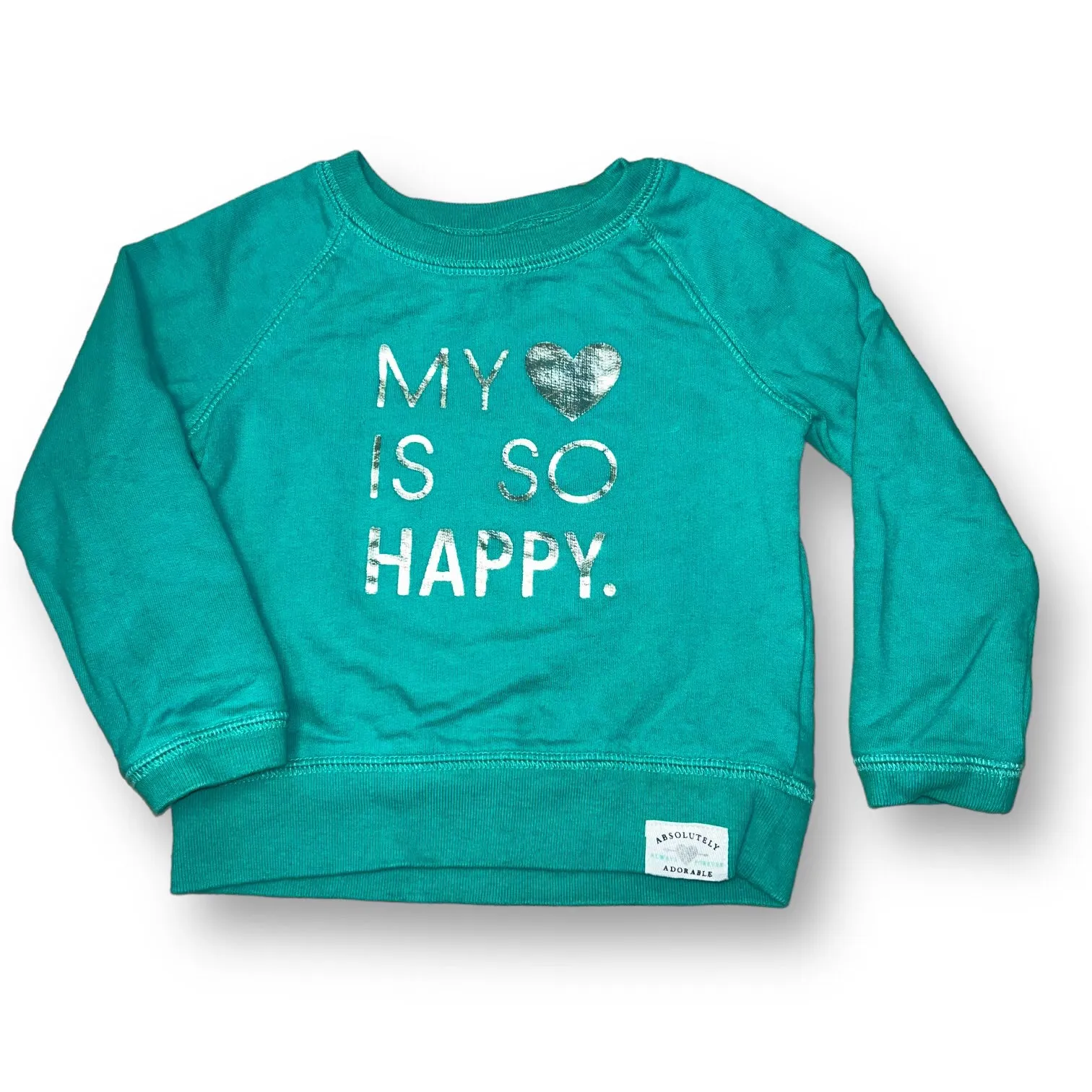 Girls Carter's Size 2T Aqua Long Sleeve Pullover