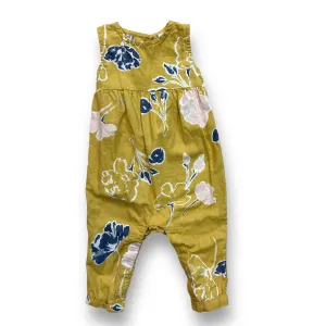 Girls Carter's Size 6 Months Mustard Floral Print Sleeveless One-Piece