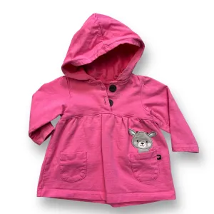 Girls Carter's Size 6 Months Pink Button Top Hooded Dress
