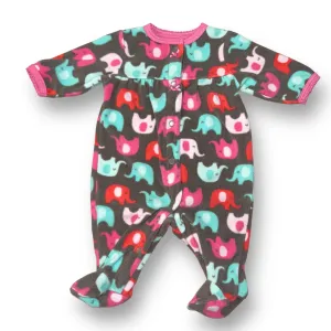 Girls Carter's Size Newborn Elephant Print Footie One-Piece