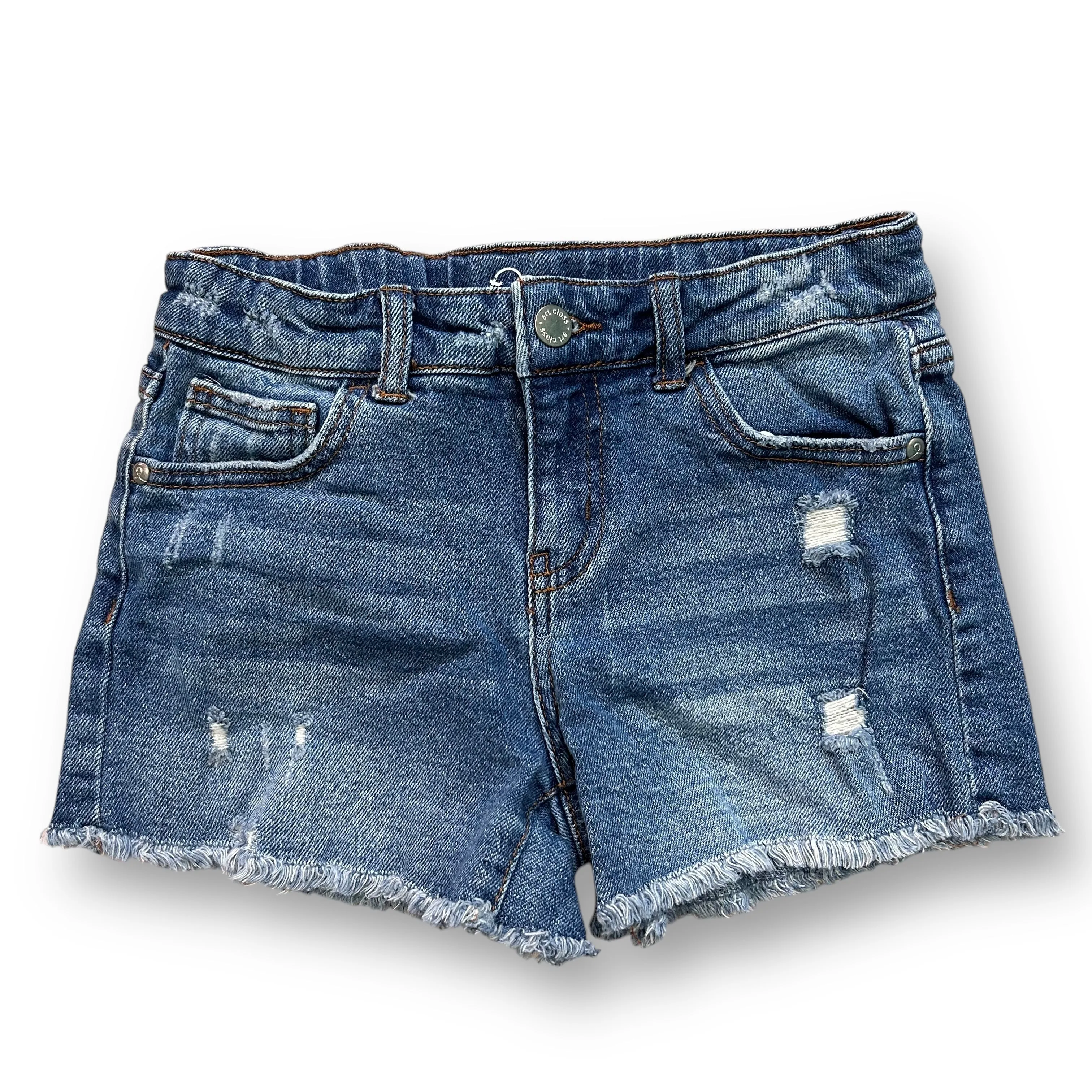 Girls Cat & Jack Size 10/12 Adjustable Waist Stretch Denim Shorts