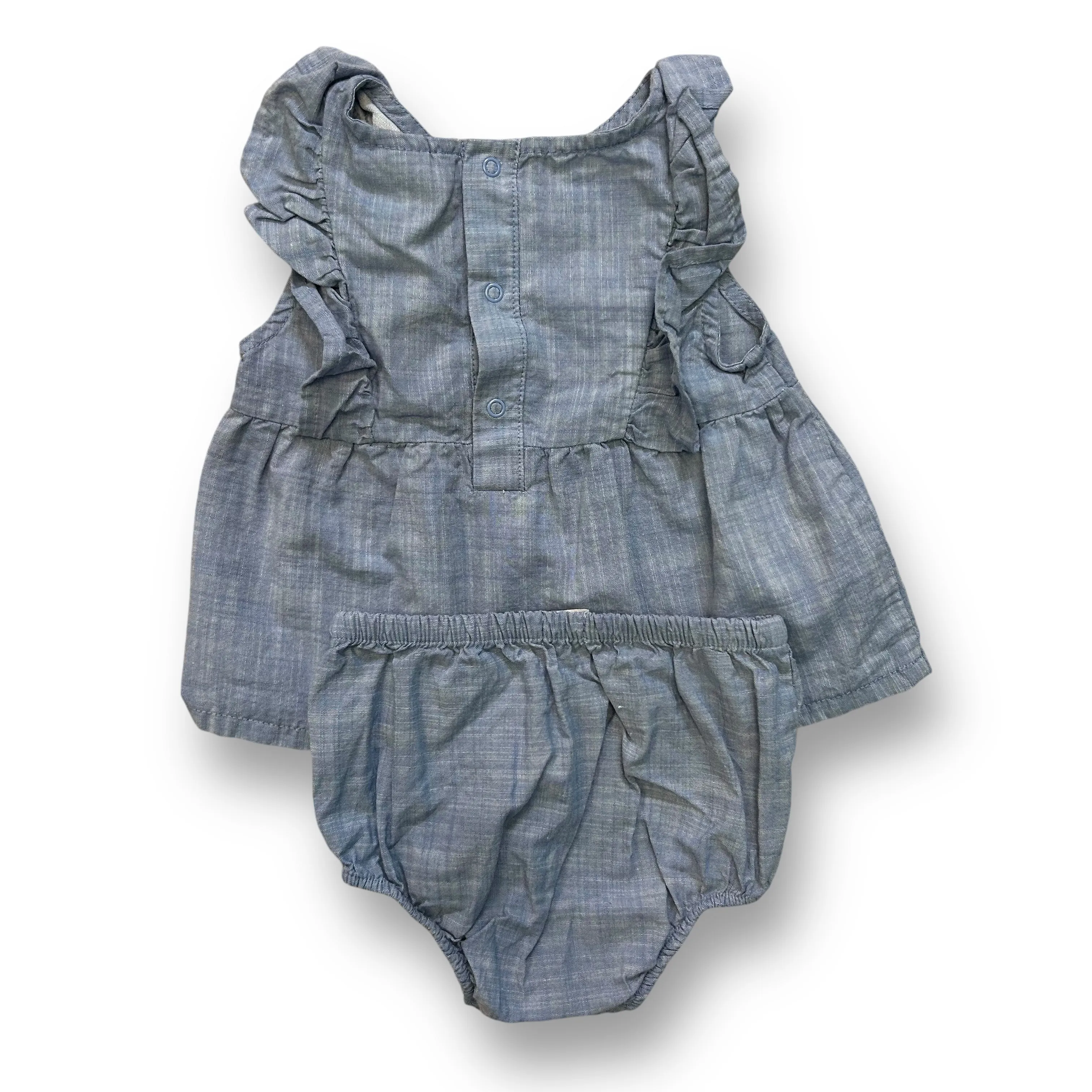 Girls Cat & Jack Size 12 Months Denim Sleeveless 2-Pc Outfit