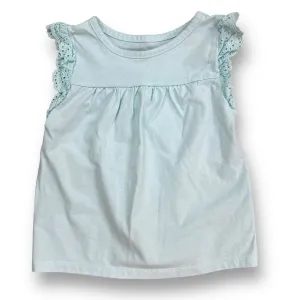 Girls Cat & Jack Size 2T Aqua Ruffle Sleeve Blouse