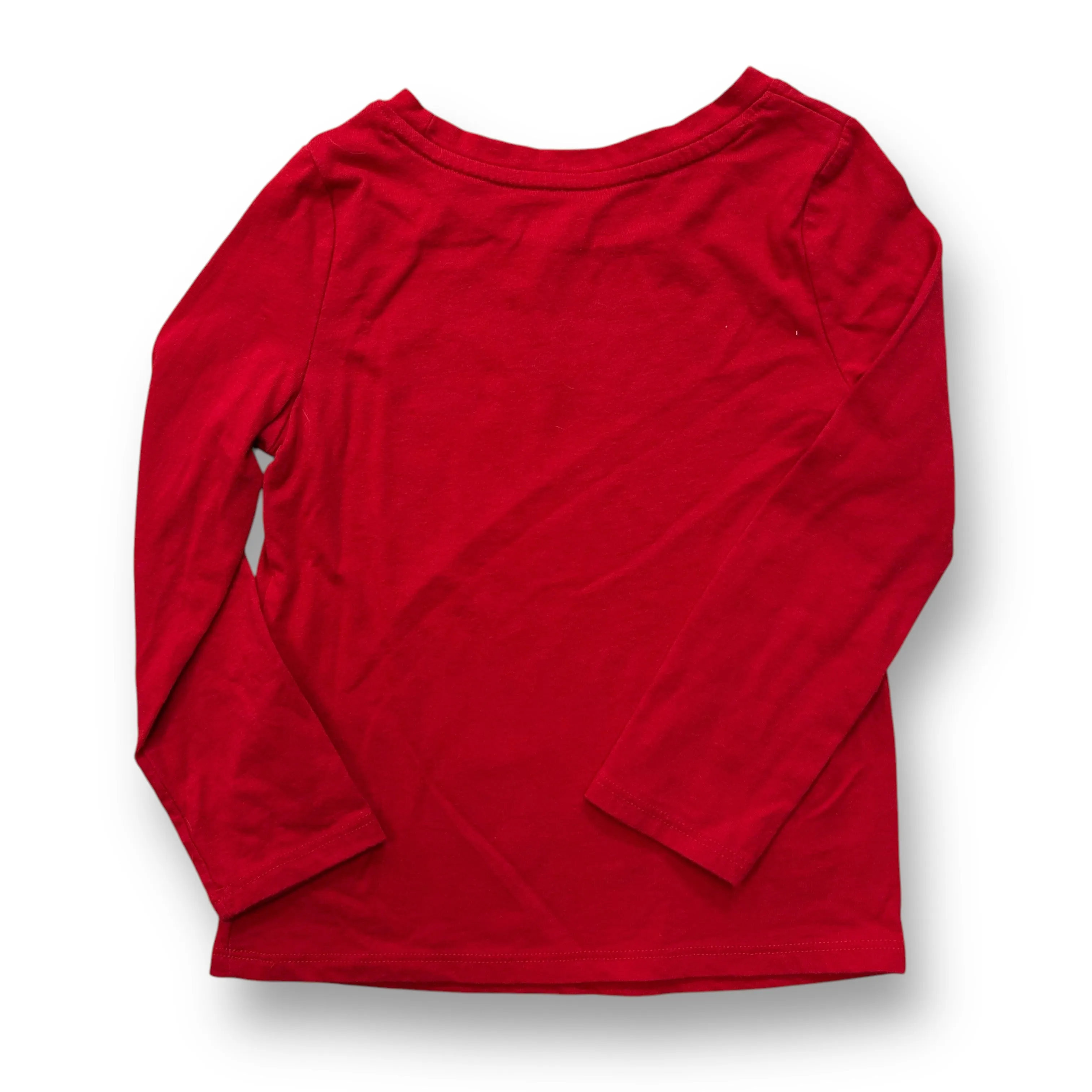 Girls Cat & Jack Size 3T Red Peace & Love Shimmery Christmas Top
